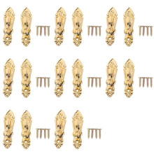 Screw Crochet de Mur de Gland de Lien de Rideau de Bâti de Crochet 16Pcs Ton D'Or