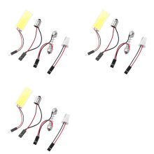 3X T10 501 W5W Ba9S Dôme de Feston Intérieur 36 Led Cob Adaptateur Panneau Ampoule Dc12V Blanc Pur