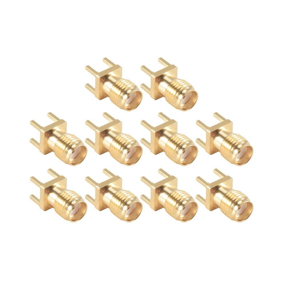 40X Sma Female Jack Solder Pcb Mount Straight Rf Connector Gold 4713078494386