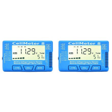 2X RC CellMeter8 1S-8S Batteriekapazitäts-Spannungsprüfgerät für LiPo Li-Lon NiMH Messgerät
