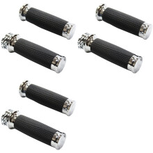 6x Poignées Universelles 1Pouce 25Mm Guidon de Guidon de Moto pour Touring Sportster 883 1200 XR pour Silver