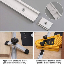 3 Set Aluminum Alloy T-Tracks Slot Miter Track and Miter Bar Slider Table Saw Miter Gauge Rod DIY Woodworking Tools