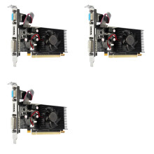 3X HD7450 Grafik Karte 64Bit 2GB GDDR3 PCI-E 2.0 X16 -Kompatible VGA DVI-I Grafik Karte für Radeon HD 7450 2G 64 Bit