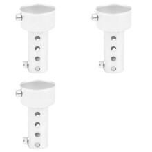 3X Argento Silenziatore di Scarico per Motocicletta Silenziatore per Silenziatore Baffle Db 42Mm X 80Mm