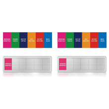 2X Office Door Signs 6 Options Do Not Disturb, Please Knock, in A Meeting, Soon Privacy Door Slider Sign for Meeting