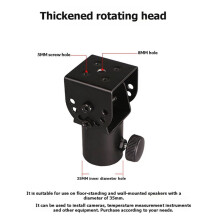 2X Rotatable 35mm Tripod Pole Mount DJ Speaker Stand Adapter Top Cap Mic Tripod Holder Mounting Base