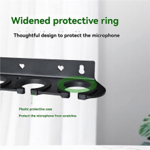 2X Multi Microphone Holder for Mic Stand Storage Organizer for Handheld Dynamic Wired and Wireless Mics Wall Mount