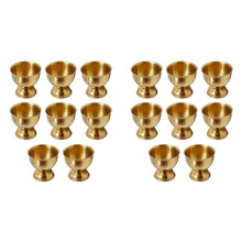 Coquetiers en Acier Inoxydable, Ensemble de 16 Supports à Œufs Dorés pour Œufs Durs et à la Coque - Ustensile de Cuisine