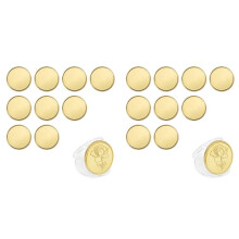 20 Pcs Blank Brass Coins for Laser Engraving: 40 mm Metal Coins with Acrylic Protection Box, Solid Coins