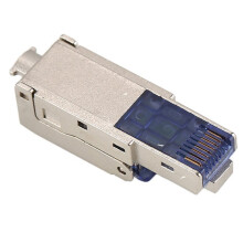 8X CAT8 RJ45 Connector Plug Without Crimping Tool CAT8 40Gbps 50U Zinc Alloy Shielded Network Cable RJ45 Plug ()