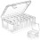 4 Set Small Storage Box with Lid Small Plastic Clear Box Plastic Storage Container Box Empty  Organiser 2
