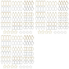 240 PCS Assorted Open Metal Bezels for Resin Pressed Frame Charms Earring and Necklaces Making Frames (Gold and Silver)