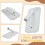 Wall Light Backlight USB Charging 330 Degree Rotation Adjustable Wall Lamp Bedside Study Reading Sconce Lamp White 7
