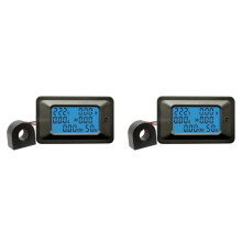 2X AC110-250V 100A LED Digitale Voltmeter Ampèremeter Wattmeter Vermogen Energiemeter Volt Wattmeter Tester Detector Indicator