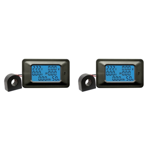 2X AC110-250V 100A LED Digital Voltmeter Ammeter Wattmeter Power  Meter Volt Wattmeter Tester Detector Indicator 1