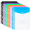 72 Pack A4 Punched Pockets Plastic Wallets - 11 Holes Expandable Binder Pocket Envelope File Folders 2