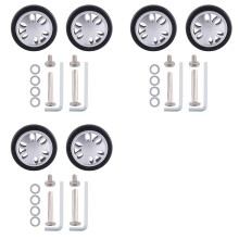 Rodas de Substituição de Mala de Bagagem M6 50MmX12Mm Resistente Ao Desgaste PU Caster Ferramenta de Reparo de Luxo 3 Par
