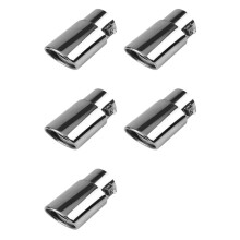 5X Stainless Steel Car Exhaust Tip, 2.1In to 1.5In Universal Exhaust Pipe Modification Tail Throat Tail Pipe (Silver)