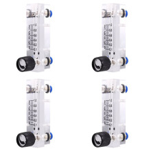 4X 4T 0,1-1L/MIN Akryl Variabel Area Flödesmätare Justerbar Panelmonterad Gasrotameter Luftflödesregulator