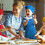 24-Piece Children's Apron and Chef Hat Set, Adjustable, with 2-Pocket Kitchen Apron Apron 6