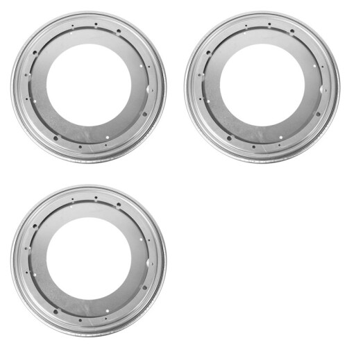 3pcs 12 Inch Round Shape Galvanized Turntable Rotating Swivel Plate Kitchen & Display Table Hardware 1