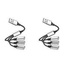 2X USB zu USB 2.0 Triple USB Port HUB OTG Adapterkabel Hab Data Charging Converter USB Extension Splitter, USB ein To 3 USB