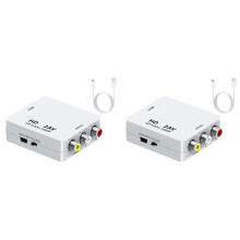 2X 1080P HD Naar Av-Converter Computerprojectie Naar Tv-Adapter voor HD-Signaalproducten AV-Signaalproducten Aansluiten