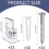 32Pack Mirror Holder Clips,Clear Plastic Mirror Clip,Frameless Mirror Mounting Hardware,Mirror Holders for Wall Mounting 7