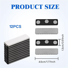 24Pairs Curtain Magnets,Adhesive Magnets for Blinds Windows,Magnet for Curtains,Magnetic Clips for Shower Blackout