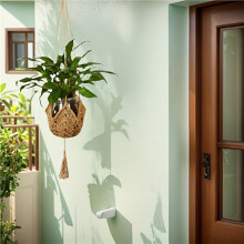 2X Cesta Colgante de Macramé Bohemio de Yute, Alargada, para Macetas de 7,5 cm A 30 cm, para Interior y Exterior