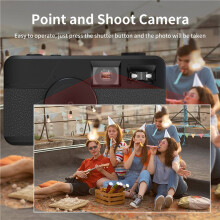 2X Retro Vintage Screenless Digital Camera Screen Free 8 Mode Filters Without Screen 8MP Photo Flash Camping Black