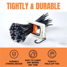 4X Zip Tie Organizer,Reusable Zip Tie Holders Band,Cable Tie Organizer,Cable Tie Bracket for Wire Ties Arrangement