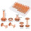 308Pcs Copper Rivets for Leather,Smooth Leather Rivets, Pure Copper Rivets and Burrs for Leather Work Jeans Jacket 8