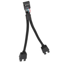 4Pcs Computer Motherboard USB Extension Cable 9 Pin 1 Female to 2 Male Y Splitter Audio HD Extension Cable for PC DIY