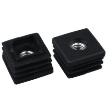 60 Ensembles de 45 mm de Diamètre de Base Réglable Pied de Nivellement 25 mm X 25 mm Kit D'Insertion de Tube Carré