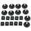 60 Sets 45mm Base Dia Adjustable Leveling Foot 25mmx25mm Square Tube Insert Kit 2