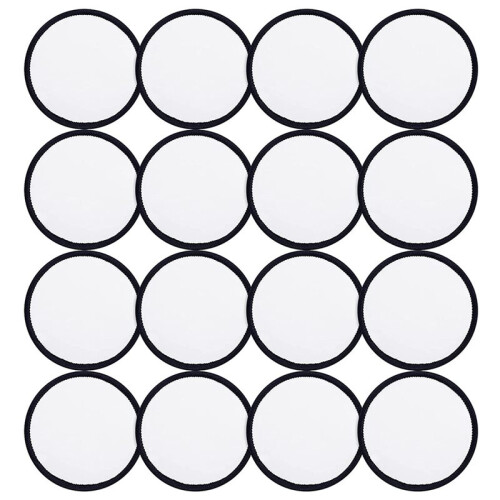 320 Pieces Sublimation Patch Blanks Quality Fabric Iron- Circular Blank Patch for Clothes, Hats, Uniforms, Backpacks 1