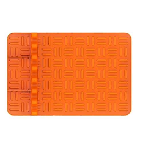 Silicone Griddle Tools Mat ,Spatula Mat with Drip Pad,Side Shelf Mat Grill Utensils Holder Griddle Accessories