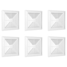 6X Coperchio per Ventola di Scarico da Bagno con Parti di Ricambio A Molle per Ventola di Scarico Quadrata da Soffitto o da Parete, Bagno