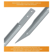 8er-Pack Zaunpfosten-Reparatur - Verbesserter Zaunpfostenanker-Erdspieß Zur Reparatur Von Schiefen/Gebrochenen Holzzaunpfosten