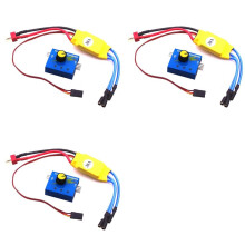 3X  12V 30A Bürstenloser Motordrehzahlregler mit ESC-Tester 3 Ganganzeige Lenkgetriebetester-Set für XXD-Drohne