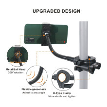 2X Mic Stand Phone Holder, Flexible Microphone Phone Holder Stand, Adjustable Mic Stand Holders for All Smartphones