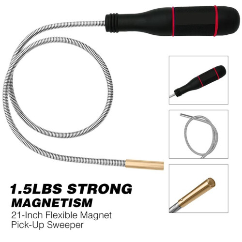 9 Pack Magnetic Pickup Tool- Extendable Magnet, Telescopic Magnetic Pick- Tool, Bendable Flexible Magnetic Pickup Tool