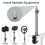 4X C Tripod Clamp Desk Mount Light Stand with 1/4In   Table Fixture Adjustable Camera Tabletop Bracket Stand 6