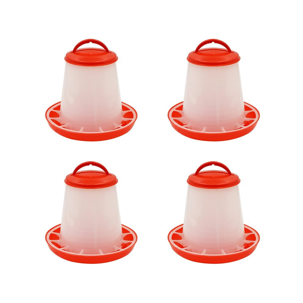 4X 1.5Kg Automatic Chicken Feeder Bucket Rooster Hen Feeding Device, Farm Animal Poultry Quail Feeding Supplies 6033401237847