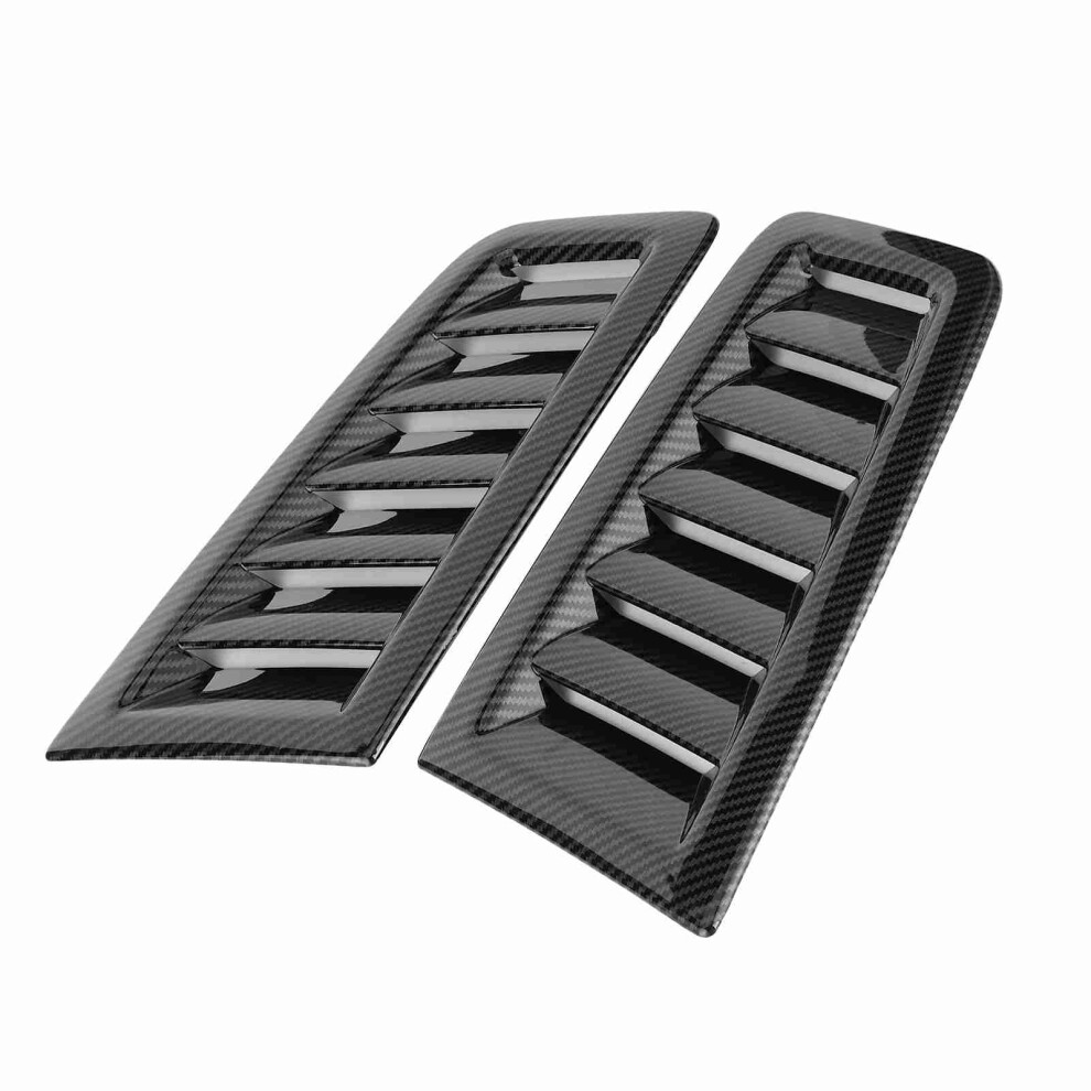 2Pcs Car Hood Vents Carbon Fibre Look 7293282154803