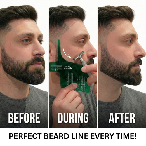 TipTop Step Beard Stencil with Alignment Pins 1