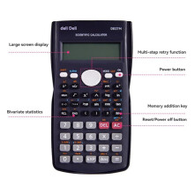 Deli D82MS Scientific Calculator 240 Functions Functional Calculator with Protective Case for School Students and Teachers C