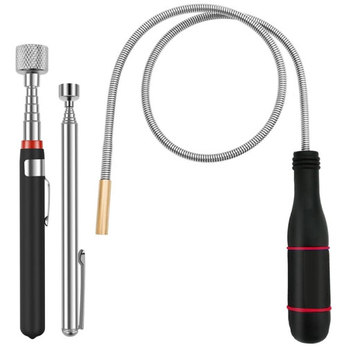 9 Pack Magnetic Pickup Tool- Extendable Magnet, Telescopic Magnetic Pick- Tool, Bendable Flexible Magnetic Pickup Tool 2