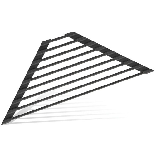 Full Silicone-Coated Triangle Roll- Dish Drying Rack with Steel Core Multipurpose over-the-Sink Kitchen Drainer
